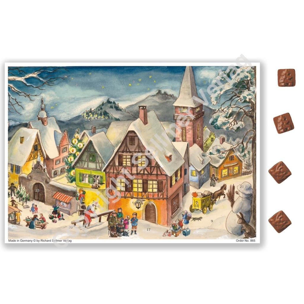 Snowy Village Chocolate Advent Calendar by Richard Sellmer Verlag