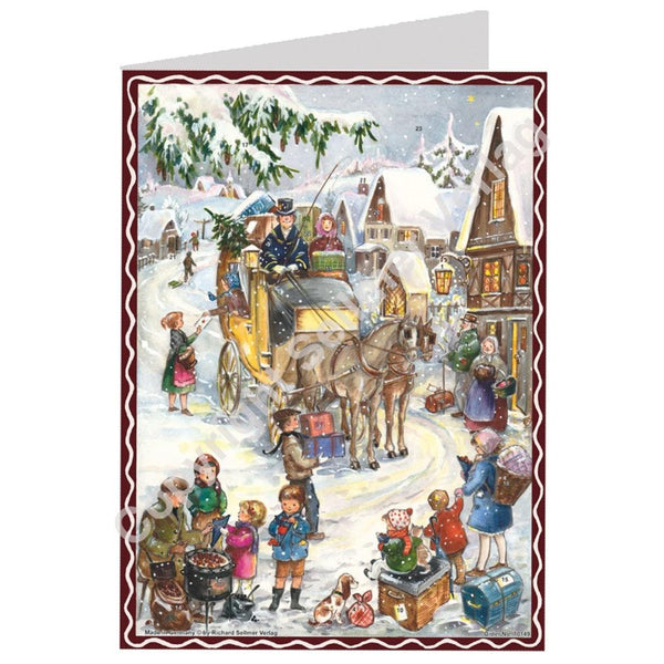 Hurray the Carriage Comes Advent Calendar Card by Richard Sellmer Verlag