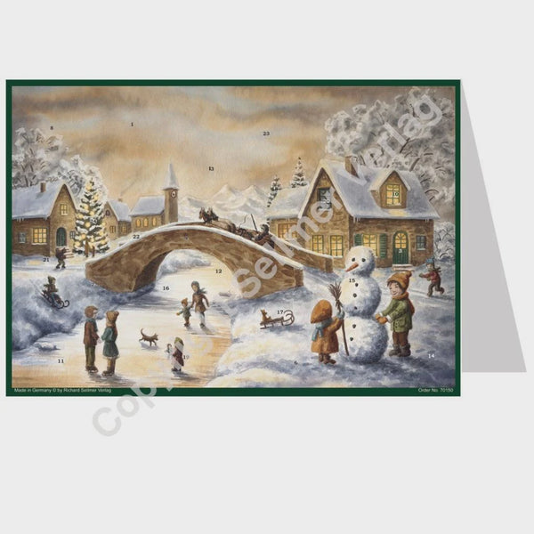 At the Bridge Advent Calendar Card by Richard Sellmer Verlag