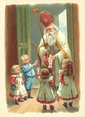 Vintage Style St. Nicholas Postcard by Ernst Freihoff Papierwaren