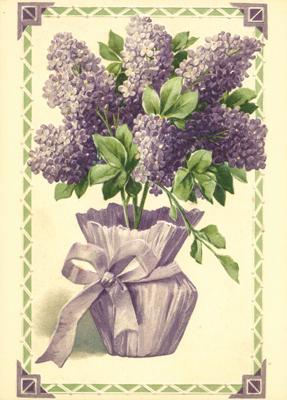 Vintage Style Lilacs Postcard by Ernst Freihoff Papierwaren