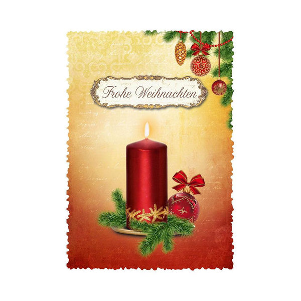 Christmas Candle, German Card