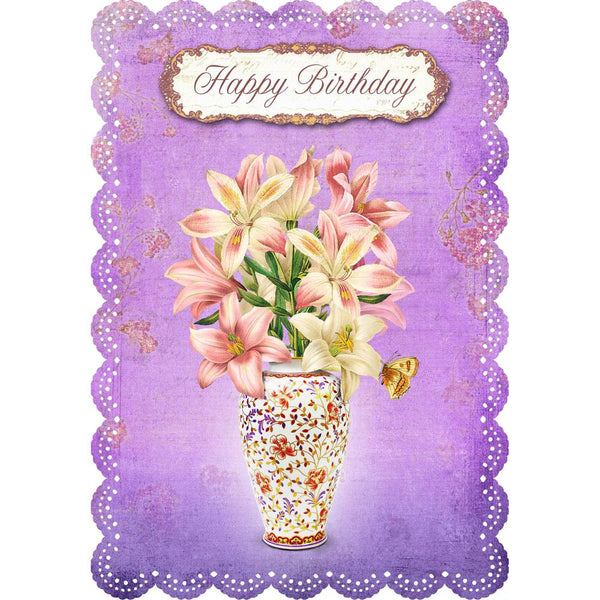 Happy Birthday lilies Card by Gespansterwald GmbH