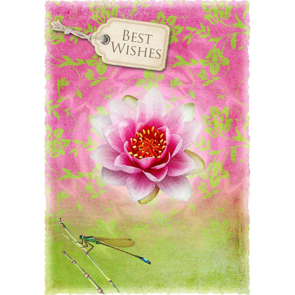 Best Wishes Dahlia Card by Gespansterwald GmbH