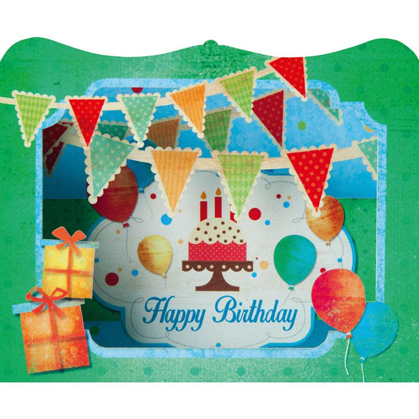 Happy Birthday Banner 3-D Card by Gespansterwald GmbH