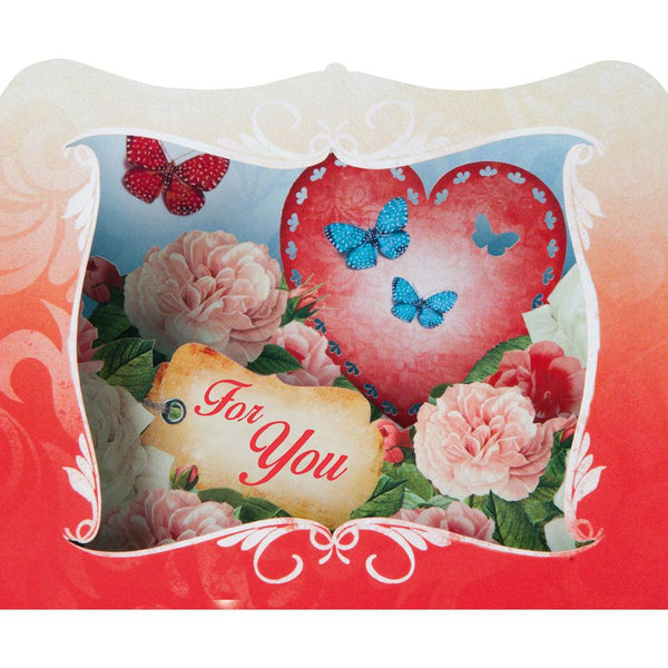 For you hearts and flowers 3-D Card by Gespansterwald GmbH