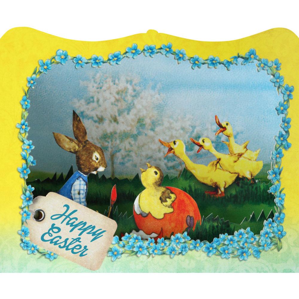 Happy Easter chicks 3-D Card by Gespansterwald GmbH