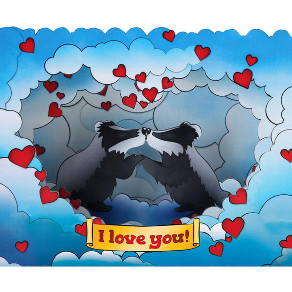 I love you skunks 3-D Card by Gespansterwald GmbH