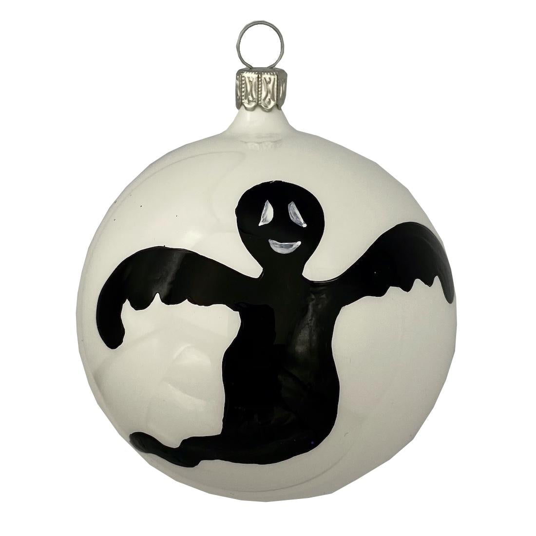 Ghost on Ball Ornament by Glas Bartholmes