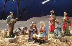 Twelve Piece Nativity Set, 14cm scale, Paper Mache Figurines by Marolin