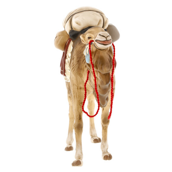 Camel w/ luggage 14cm Paper Mache Figurine by Marolin