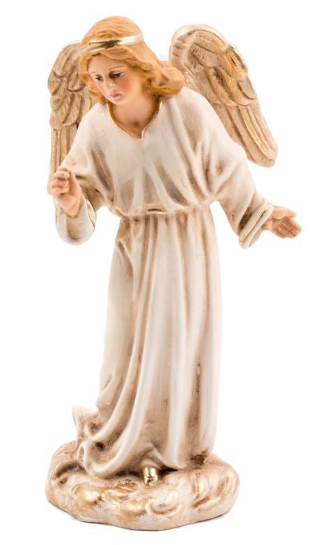 Proclaiming Angel, 12cm Scale, Paper Mache Figurine by Marolin