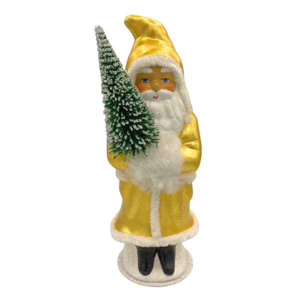 24 Karat Gold Santa with Fur Muff by Ino Schaller