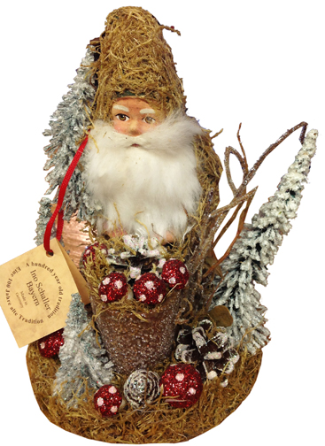 Moor Santa Papier Mache Candy Container by Ino Schaller