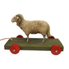 Pull Toy Ram Paper Mache Figurine by Marolin Manufaktur