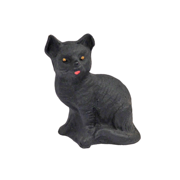 Sitting Black Cat, 12-14cm scale by Marolin Manufaktur