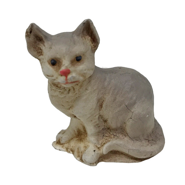 Sitting Grey Cat, 12-14cm scale by Marolin Manufaktur