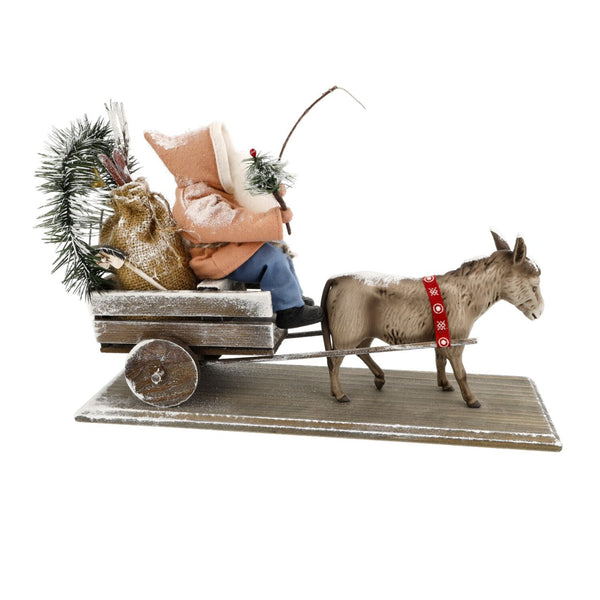 Christmas Cart, Santa with Donkey figure by Marolin
