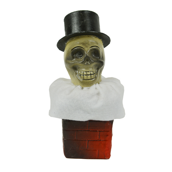 Skull with Top hat on Chimney Box Candy Container by Ino Schaller
