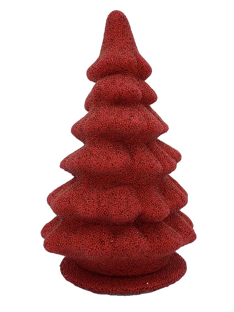 Medium Red Beaded Tree Candy Container by Ino Schaller