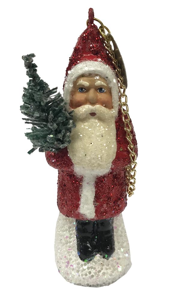 Santa Ornament, Light Red by Ino Schaller