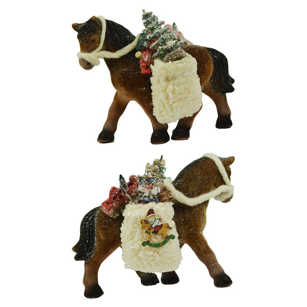 Horse, Brown with Decoration Figurine by Ino Schaller