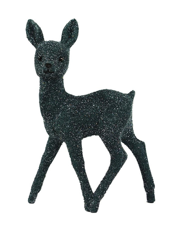 Deer, Beaded Grey Figurine by Ino Schaller