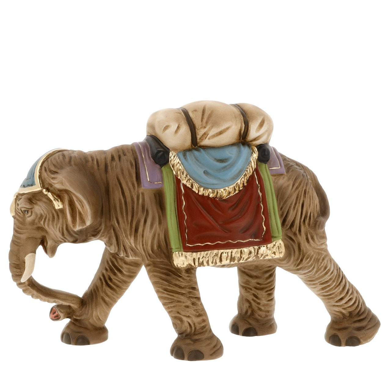 Elephant with luggage, 11-12cm scale by Marolin Manufaktur