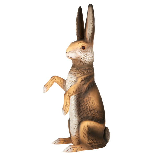 Giant upright Easter bunny, glass eyes by Marolin Manufaktur