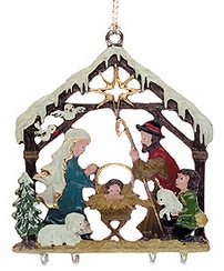 3D Nativity Pewter Ornament by Kuehn