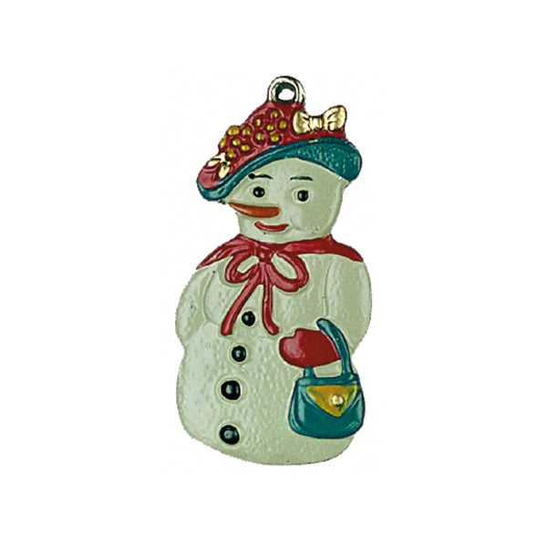 Snowwoman Ornament by Kuehn Pewter