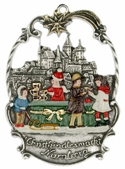 Christkindlmarkt, Nurnberg Pewter Ornament by Kuhn