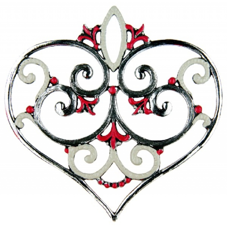 Filigree Heart Pewter Ornament by Kuehn