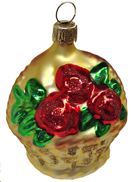 Basket of Roses Ornament by Old German Christmas