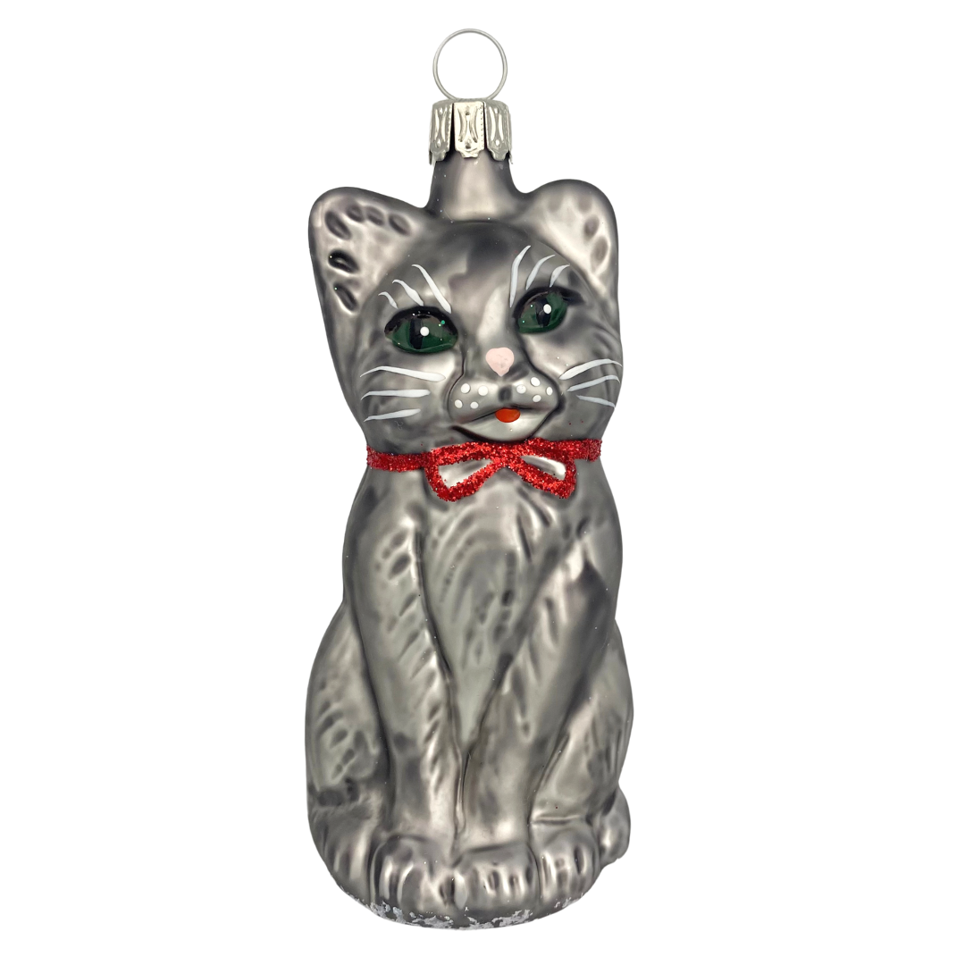 Grey Cat, Ornament by Old German Christmas