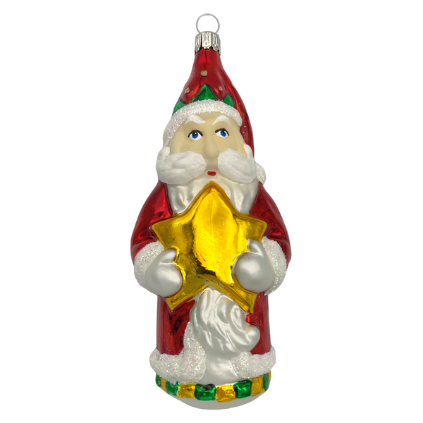 Silly Santa with Star, Ornament by Old German Christmas