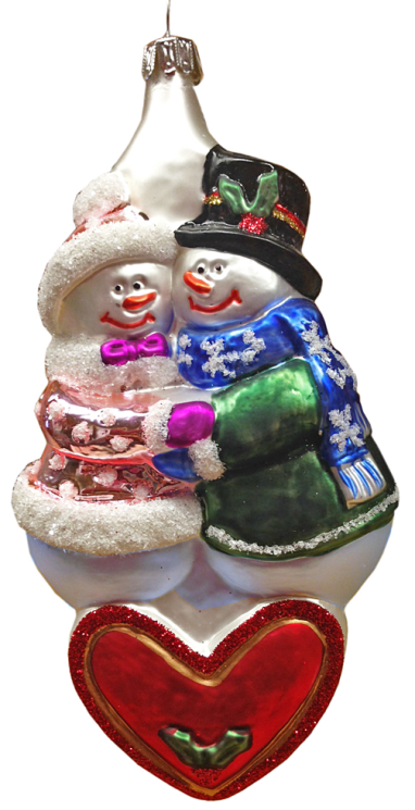 Snow Couple Ornament by Old German Christmas