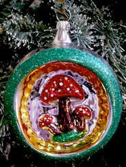 Mushroom Reflector Ornament by Old German Christmas