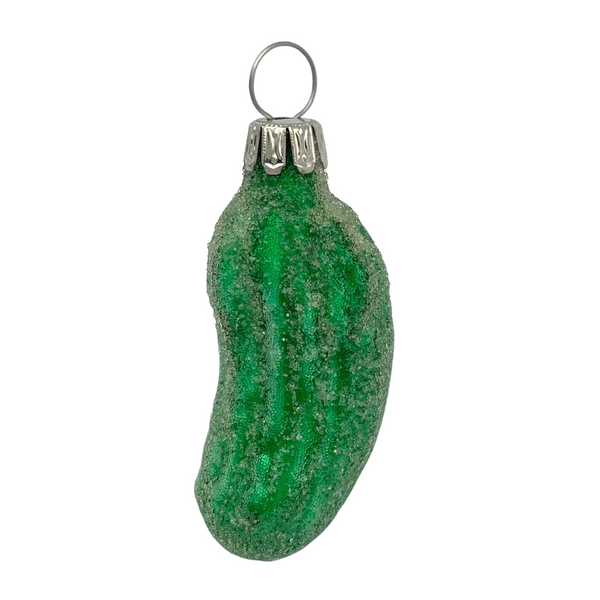 Small Frosted Pickle Ornament by Old German Christmas