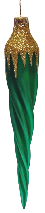 Green Matte Icicle Ornament by Old German Christmas