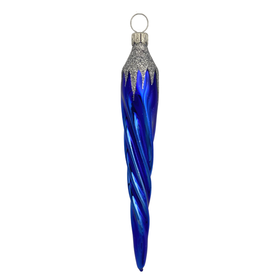 Blue Icicle Ornament by Old German Christmas