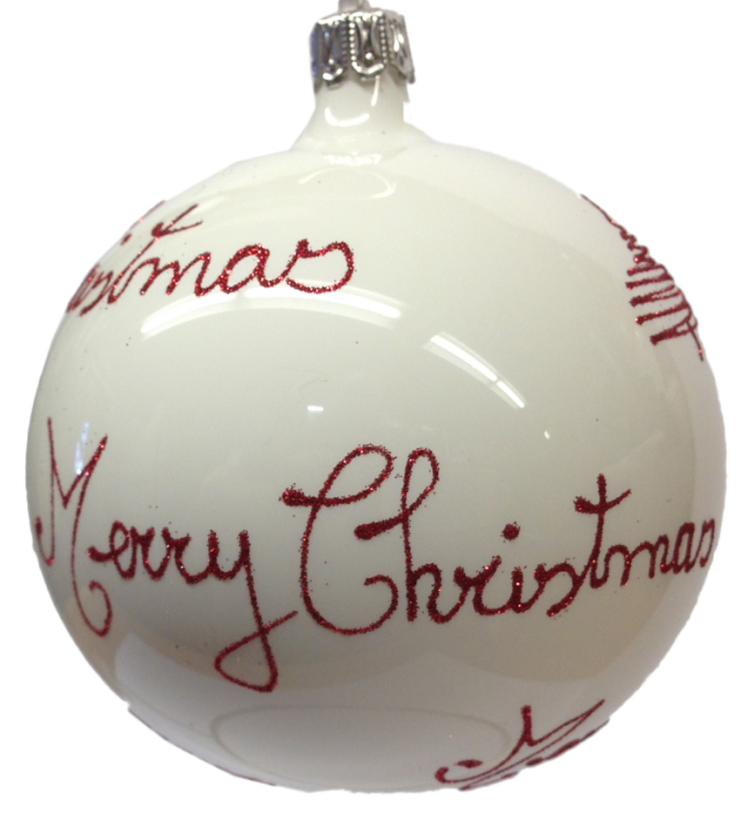 Merry Christmas Ball Ornament by Old German Christmas
