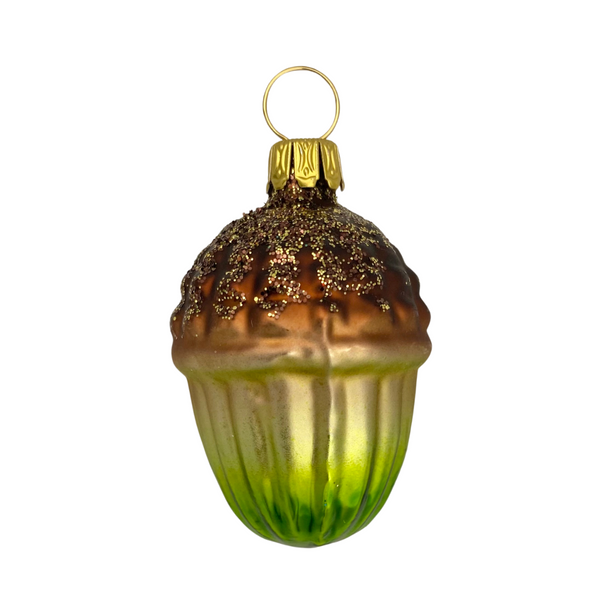Medium, Champagne Acorn Ornament by Old German Christmas
