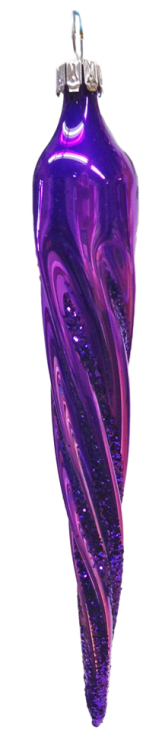 Purple Icicle Ornament by Old German Christmas