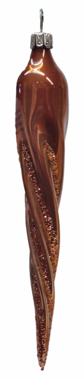 Brown Icicle Ornament by Old German Christmas