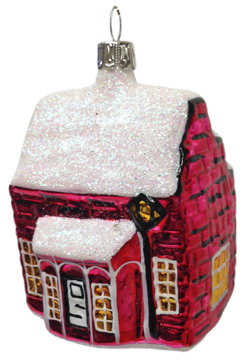 Red House Ornament by Old German Christmas