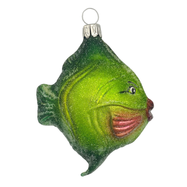 Green glitteRed fish by Old German Christmas