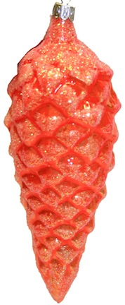 Large Orange Pinecone Ornament by Old German Christmas