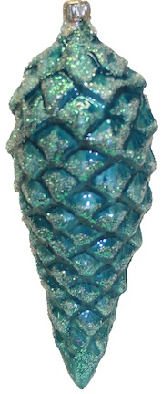 Large Blue Pinecone Ornament by Old German Christmas
