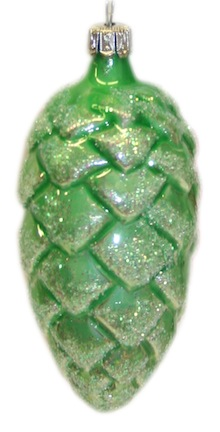 Pinecone, 2.75", mint green by Old German Christmas